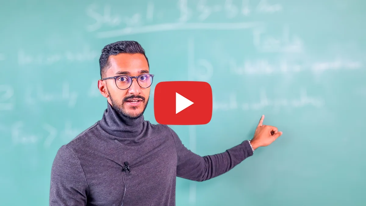 Quazi at the whiteboard, from the short movie