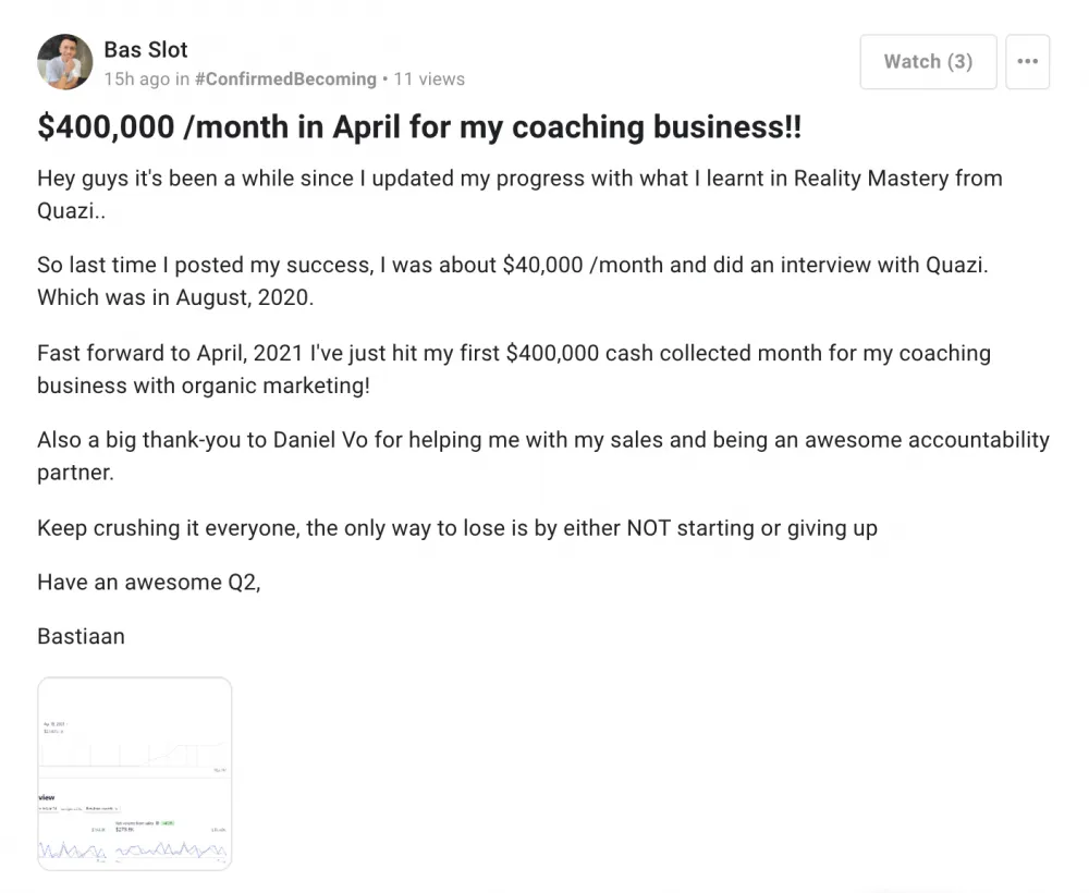 Reality Mastery student review