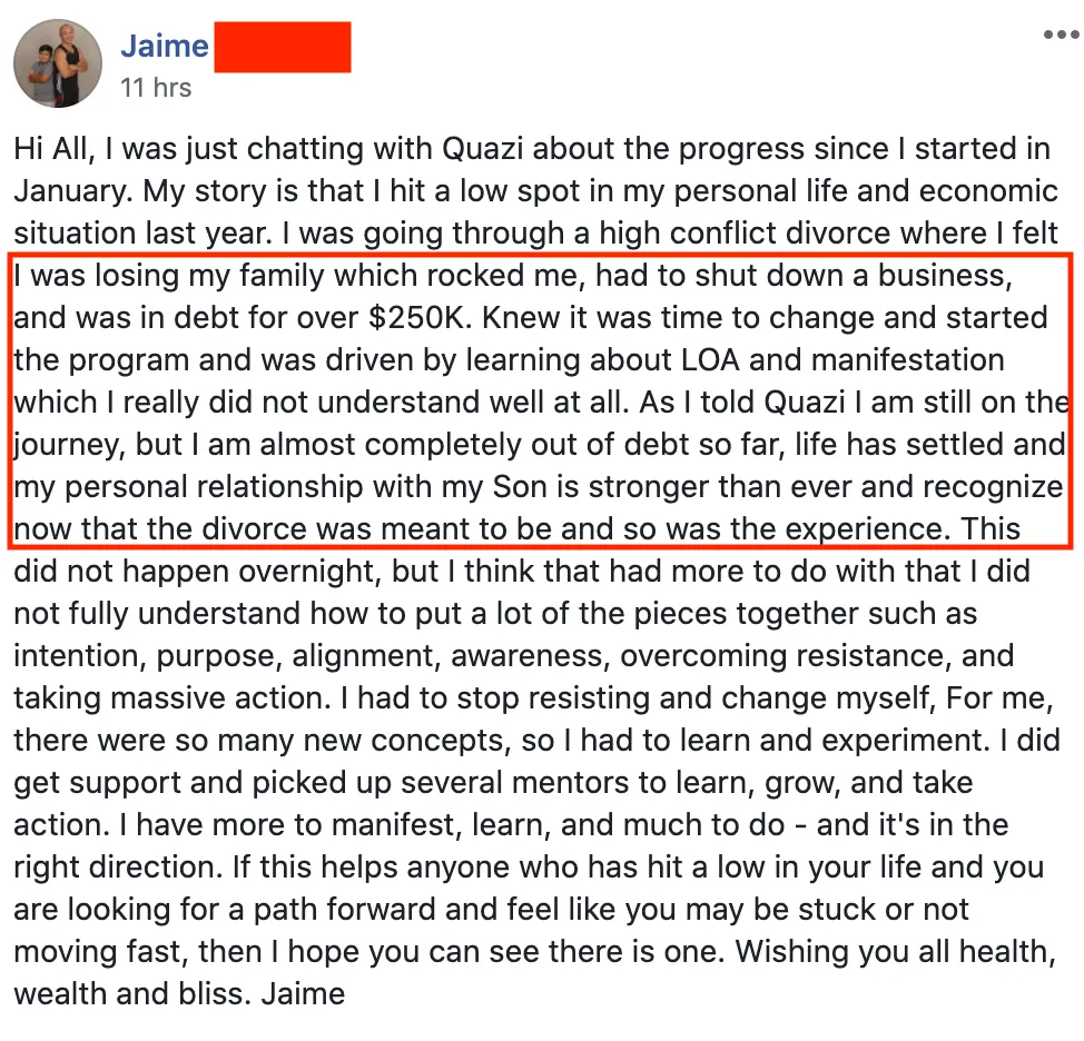 Reality Mastery student review