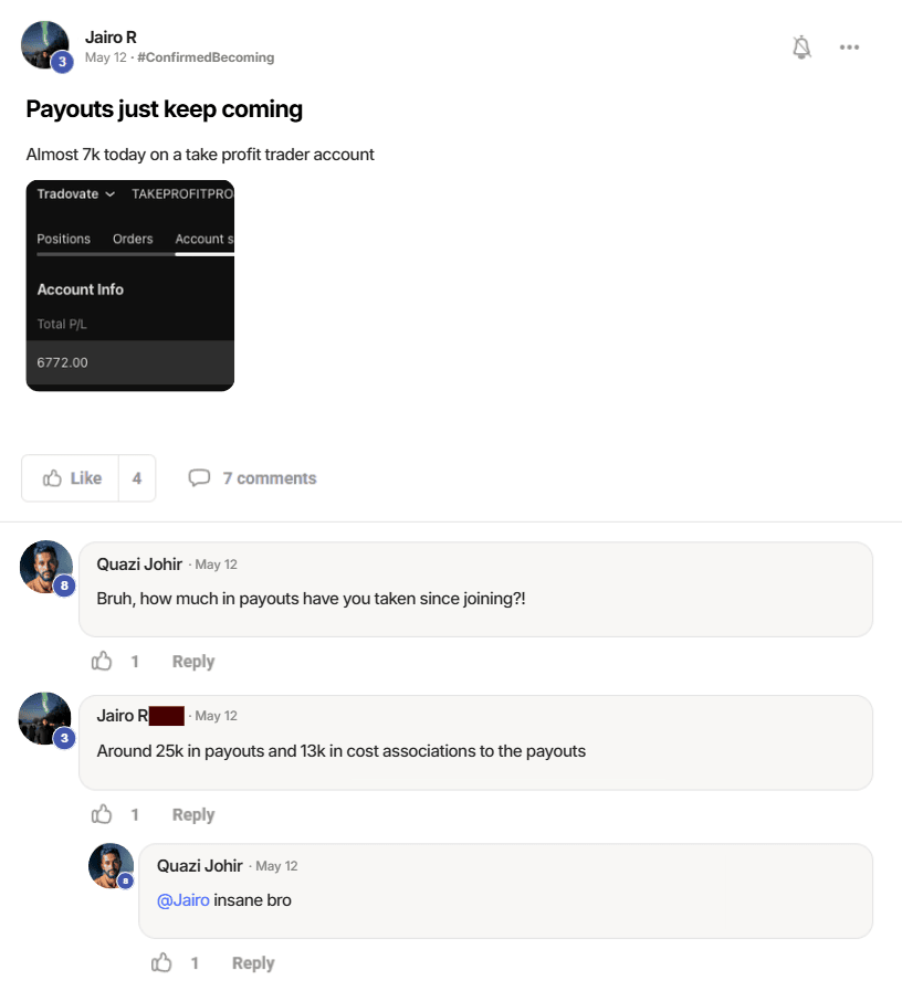 Testimonial: Payouts just keep coming